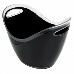LARGE 8L Champagne / Wine Cooler - BLACK Plastic for 1-2 Bottles