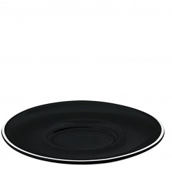 Farfurie pentru Ceasca NEAGRA de CAPPUCCINO [BARISTA LINE] Portelan