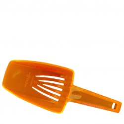 Ice Scoop with DRAINAGE HOLES [THE BARS] 10oz, Neon ORANGE Plastic