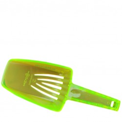 Ice Scoop with DRAINAGE HOLES [THE BARS] 10oz, Neon GREEN Plastic
