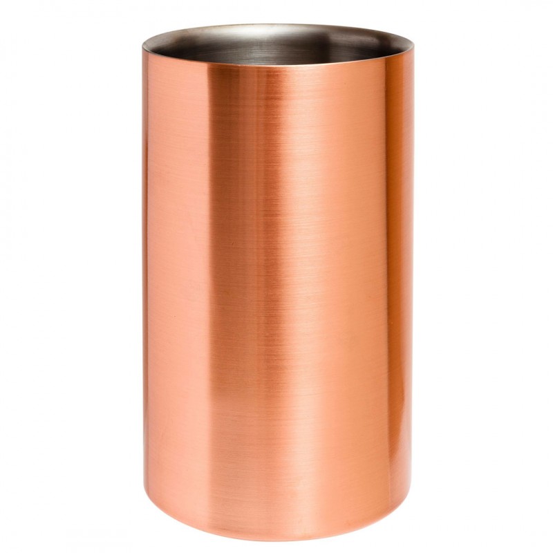 Double-Walled COPPER plated Wine Cooler, for 1 Bottle